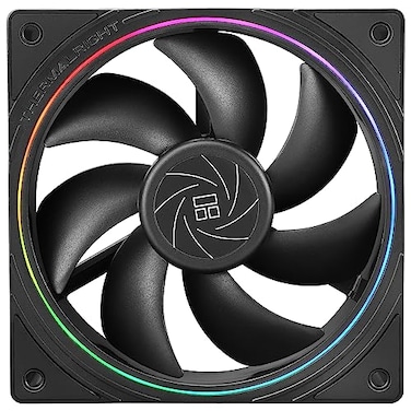 Thermalright TLS12 CPU Fan Case Cooler PWM Fan fine Aperture Light Effect4pin PWM Connector Computer Fan with ARGB Aperture 1500RPM Speed PC Cooling Fan120mm Black