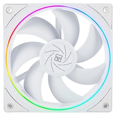Thermalright TLS12W CPU Fan Case Cooler PWM Fanfine Aperture Light Effect 4pin PWM Connector Computer Fan with ARGB Aperture 1500RPM Speed PC Cooling Fan120mmWhite