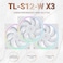 Thermalright TLS12W X3 120mm CPU Fan Case Cooler 4pin PWM Connector Silent Computer Fan with SFDB Bearingup to 1500RPM PC CoolingWhite3Packs