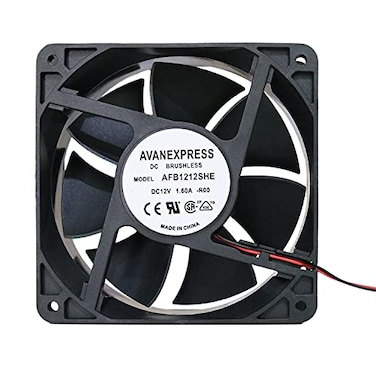 Twinkle Bay Twinklebay 120 x 38mm Cooling Fan Replacement for AFB1212SHE High CFM 12038 Cooling Fan 120 x 120 x 38mm with 2 Pins 2 Wires Connector 12V DC