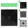 Unlorspy 4 Pcs Black Cooling Fan Filter 120 mm Square Plastic Case Fan Filter Cover PC Computer Case Mesh