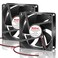 Wathai 80mm 24V DC Cooling Fan 2Pin 24Volt 80mm x 25mm Brushless 3 Inch Fan High Speed for DIY Ventilation Exhaust Projects Cooling 2 Pack