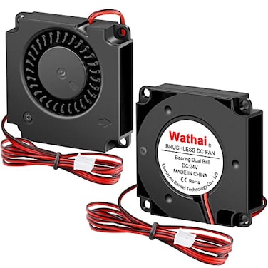 Wathai DC 4010 Blower Fan 24V Duall Ball High Speed with 1000mm 33 ft Wires 40mm x 10mm 24 Volt DC Brushless Radial Turbo Fans for Ender 3 Fan Upgrade Extruder Hot End Cooling 2 Pack