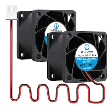 WINSINN DC 40mm Fan 12V 4028 Dual Ball Bearing Brushless Cooling 40x28mm 2PIN Pack of 2Pcs