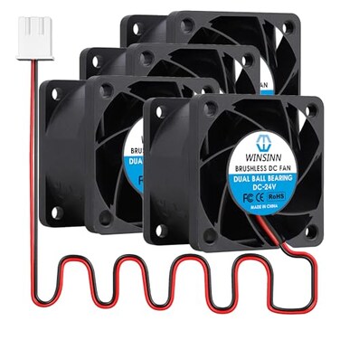 WINSINN DC 40mm Fan 24V 4028 Dual Ball Bearing Brushless Cooling 40x28mm 2PIN Pack of 4Pcs