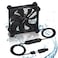 xiaoqijia Xiaoqijia Quiet 120mm USB 5V12V DC Fan IPX5 Waterproof 10 Speed Portable Cooling Fan for Tablet TV Receiver Router DVR Xbox Greenhouse Kennel Computer Cabinet Component Cooling