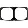 ZYAMY 2pcs 120mm Black Antivibration Rubber Fan Gasket 120 x 120 mm 12cm Shock Absorption Pad for Computer PC Case Black