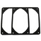 ZYAMY 2pcs 120mm Black Antivibration Rubber Fan Gasket 120 x 120 mm 12cm Shock Absorption Pad for Computer PC Case Black