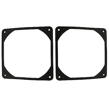 ZYAMY 2pcs 120mm Black Antivibration Rubber Fan Gasket 120 x 120 mm 12cm Shock Absorption Pad for Computer PC Case Black