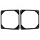 ZYAMY 2pcs 120mm Black Antivibration Rubber Fan Gasket 120 x 120 mm 12cm Shock Absorption Pad for Computer PC Case Black