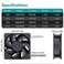 Wathai 12038 120mm x 38mm PWM Computer PC Case Fan 12V 4pin 5300rpm 230 CFM High Airflow Duall Ball CFM FG DC Brushless Cooling Fan