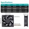 Wathai 12038 120mm x 38mm PWM Computer PC Case Fan 12V 4pin 5300rpm 230 CFM High Airflow Duall Ball CFM FG DC Brushless Cooling Fan