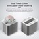 ALSEYE M90 CPU Cooler Hidden Fan Designed Dual Tower AirCooled CPU Cooler with ARGB Light Effect Cover Compatible with Both Intel and AMD Platform LGA1700 Supported M90 White