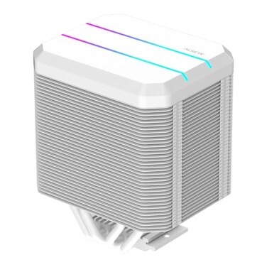 ALSEYE M90 CPU Cooler Hidden Fan Designed Dual Tower AirCooled CPU Cooler with ARGB Light Effect Cover Compatible with Both Intel and AMD Platform LGA1700 Supported M90 White