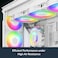 ARCTIC P12 Pro ARGB White Powerful Premium Fan 120 mm PWM Fan with YCable Splitter 6003000 RPM 0 RPM 5 PWM 5V Digital RGB Fluid Dynamic Bearing 4Pin White