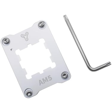 FDXGYH 1 Pcs AM5 CPU Fix Holder Aluminum Alloy AntiBending Contact Frame with Screw Screwdriver for AM5 Motherboard Slot X670 B650 Series Chipset Silver