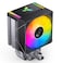 Jonsbo JONSBO CR1400 EVO CPU CoolerARGB Mute Series air Cooling CPU Fan Height 130mm92mm Fan Mini CPU Cooler4 Copper Heat Pipes Air heatsink Tower Radiator for AM5AM4Intel LGA17001851Black
