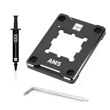 Thermalright ASFBLACK AM5 CPU Secure FrameCPU AntiBend Fixing Frame CPU Correction Retainer AM5 Aluminum Alloy Fixing Bracket CPU Optical Fit Adhesive Adhesive Mounter CPU Cooler StandardBlack