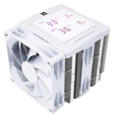 Thermalright Peerless Assassin 120 Digital White CPU Cooler Dual Towers and Dual Fans Cooling CPU Air Cooler Digital Display Top Cover 1850RPM10 for AM4AM5Intel LGA18511700115X1200