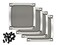 IMSurQltyPrise 80mm Computer Fan Filter Grills with Screws Aluminum Frame Ultra Fine Stainelss Steel Mesh 4 Pack Silver