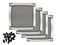 IMSurQltyPrise 80mm Computer Fan Filter Grills with Screws Aluminum Frame Ultra Fine Stainelss Steel Mesh 4 Pack Silver