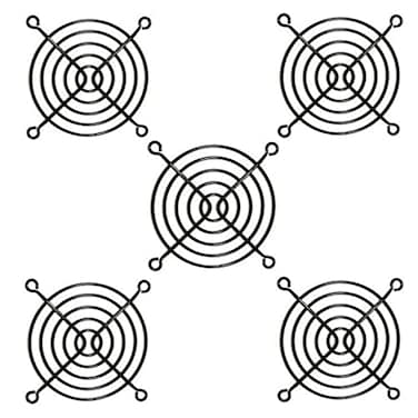 GDQLCNXB 5Pcs Fan Grill 80mm Metal Axial Cooling Fan Finger Guard Protective Grill for PC Ventilator
