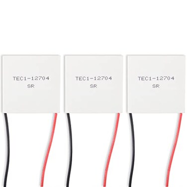 Alinan 3pcs TEC112704 Semiconductor Refrigeration Tablets TEC112704 12V 4A Heatsink Thermoelectric Cooler Cooling Peltier Plate Module 40x40MM