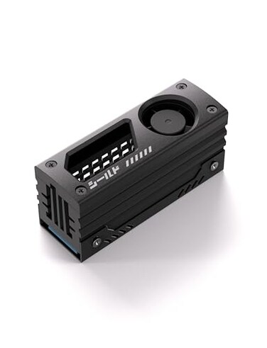 EZDIY-FAB EZDIYFAB Shield M2 SSD Heatsink with Buildin 20mm PWM Fan Premium Aluminum Design HighPerformance SSD Cooler for M2 2280Black1 Pack
