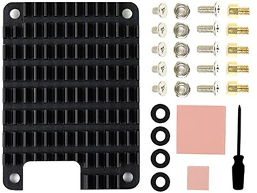 waveshare Dedicated Aluminum Heatsink Compatible with Raspberry Pi Compute Module 5 CM5 Compute Module 4 CM4 CM4 CM5 Heatsink with Screws and Thermal Tapes