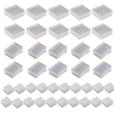 Pastall 40 PCS Raspberry Pi 4 Heatsink Kit with Thermal Conductive Adhesive Tape Aluminum Heat Sink Cooler and Copper Heatsink for Raspberry Pi B B 2345