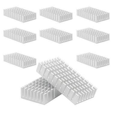Unxuey Aluminium Heatsinks Radiator Fin 50x25x10mm Cooler Heat Sink for Cooling LED IC Chips CPU GPU VGA Pack of 10