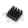 ZZHXSM 14mm Heatsink 4PCS 14 x 14 x 7mm Black Aluminum Heat Sink Radiator Cooler with Thermal Conductive Adhesive Tape Cooling Fin