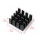 ZZHXSM 14mm Heatsink 4PCS 14 x 14 x 7mm Black Aluminum Heat Sink Radiator Cooler with Thermal Conductive Adhesive Tape Cooling Fin