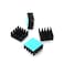 ZZHXSM 14mm Heatsink 4PCS 14 x 14 x 7mm Black Aluminum Heat Sink Radiator Cooler with Thermal Conductive Adhesive Tape Cooling Fin