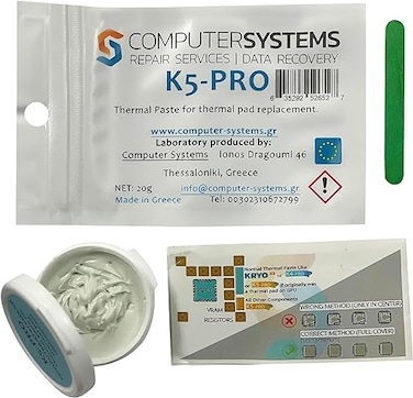 CS Labs K5PRO Viscous Thermal Paste for Thermal pad 20g Compatible with iPhone Apple iMac Sony PS4 PS3 Xbox Acer Aspire etc
