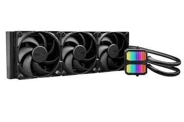 be quiet! be quiet Silent Loop 3 420mm CPU AIO Liquid Cooler 3 Silent Wings 4 140mm PWM HighSpeed Fans Quiet Performance 6Pole Motor Discreet ARGB Lighting Refillable Black BW026