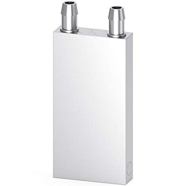 DIYhz Aluminum Water Cooling Block Liquid Water Cooler Heat Sink System for PC Computer CPU Graphics Radiator Heatsink Endothermic Head Silver40mm x 80mm x 12mm