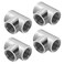 BXQINLENX Silver Chrome G 14 Threaded 3 Way Fitting for Computer Water Cooling System4 PCS
