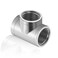 BXQINLENX Silver Chrome G 14 Threaded 3 Way Fitting for Computer Water Cooling System4 PCS