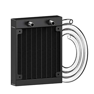 Clyxgs Water Cooling Radiator 8 Pipe Aluminum Heat Exchanger Radiator with Tube for PC CPU Computer Water Cool System DC12V 80mm