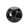 Pomya Computer Water Cooling Spherical 3 Way TType Connector G14 Threaded Adapter Black Silver for PC Water Cooling ApplicationBlack