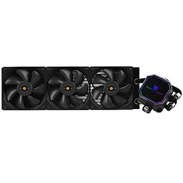 Thermalright Frozen Prism 360 Black CPU Water Cooler with PWM Fans Water Pump Speed is 2800RPMSFDB Bearing for AMD AM4AM5Intel LGA11501155120017001851Black