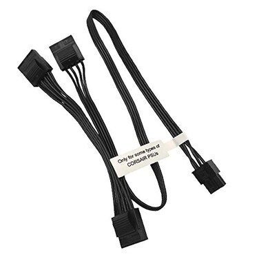 COMeap Molex Power Cable for Corsair PSUs 6 Pin to 3X 4 Pin Molex Female Hard Drive Power Adapter Splitter for BTC Mining Riser Card 20in