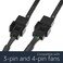 CRJ Electronics CRJ 12V StepUp USB Fan Power Adapter Cable 24inch 60cm Black Sleeved Full Fan Speed Adapter for 3Pin 4Pin PC Cooling Fans