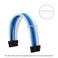 Formulamod PSU Cable Extension Kit 18AWG Sleeved 24 Pin ATX 8 Pin EPS Dual 8 Pin PCIE Custom PC Cable Extensions with Combs for Clean Cable Management Gaming PC Build White Sky Blue Blue