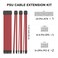 SMEOZZ 16AWG PSU Cable Extension Kit with Cable Combs1x24pin ATX1x8pin44 EPS2x8pin62 PCIE Extension CableCable Extension PC Sleeved Cables 30cm LengthPower Supply Extension Cable KitRed