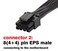 TeamProfitcom ATX CPU 8 Pin Power Extension Cable CPU 8 Pin Female to 844 Pin Male EPS12V Extension Cable for Motherboard 32 Inches