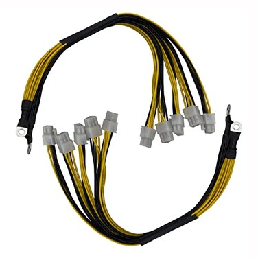 Onyehn 6Pin PCIE Mining Power Supply Connector Cable 40cmfor Bitmain Antminer APW7 APW3 PSU L3 D32 Pack