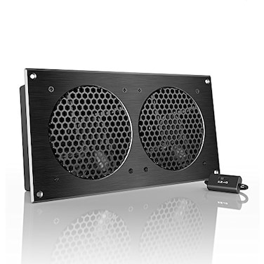 AC Infinity AIRPLATE S7 Quiet Cooling Fan System 12 with Speed Control for Home Theater AV Cabinets