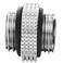 greenDracaena dracaenaio 6 pack G14 thread Male to Male Mini Extender Fitting with tighten Oring Compression fitting for Computer Water Cooling System Silver